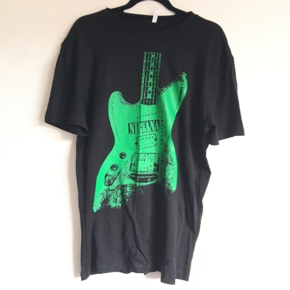 Nirvana Cotton Graphic Guitar Tee New Without Tag